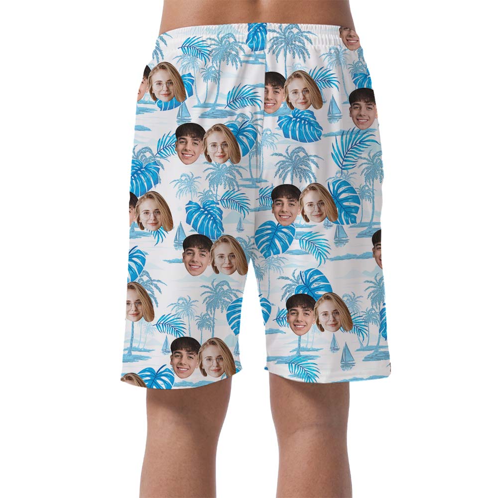 Make Your Own Face Beach Men's Hawaiian Shorts