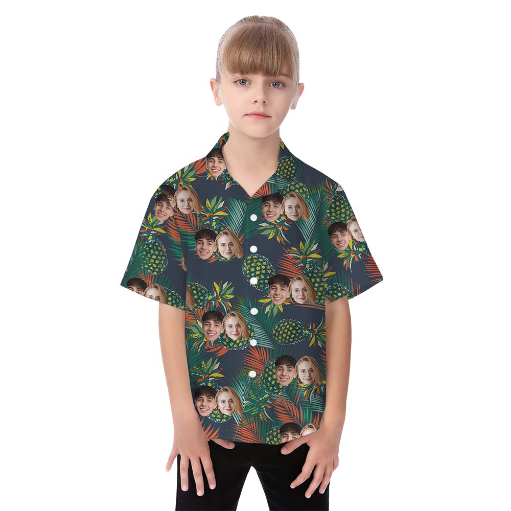 Customizable Pineapple Matching Hawaiian Shirt With Faces