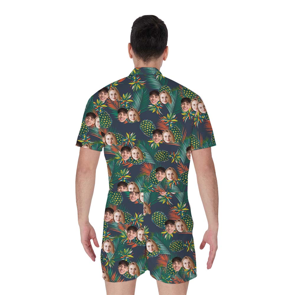Multiple Faces Custom Pineapple Romper For Male