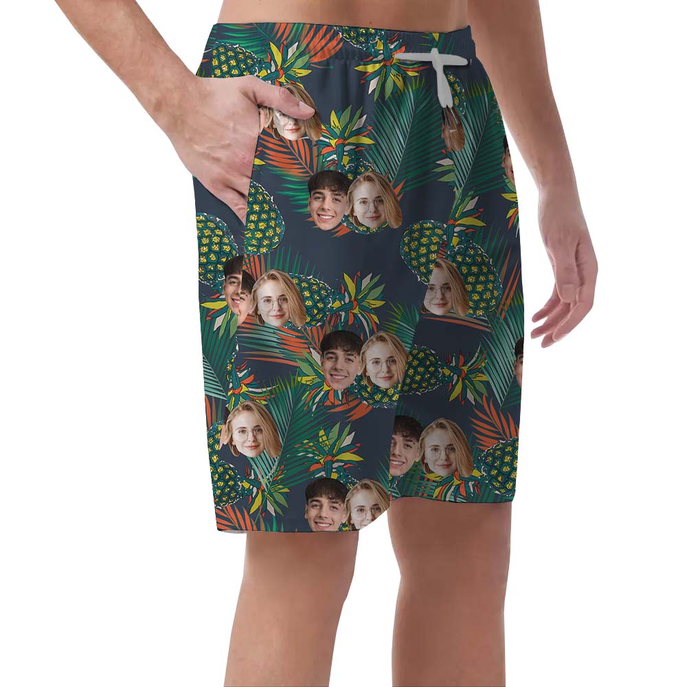 Couple Custom Face Matching Hawaiian Shorts