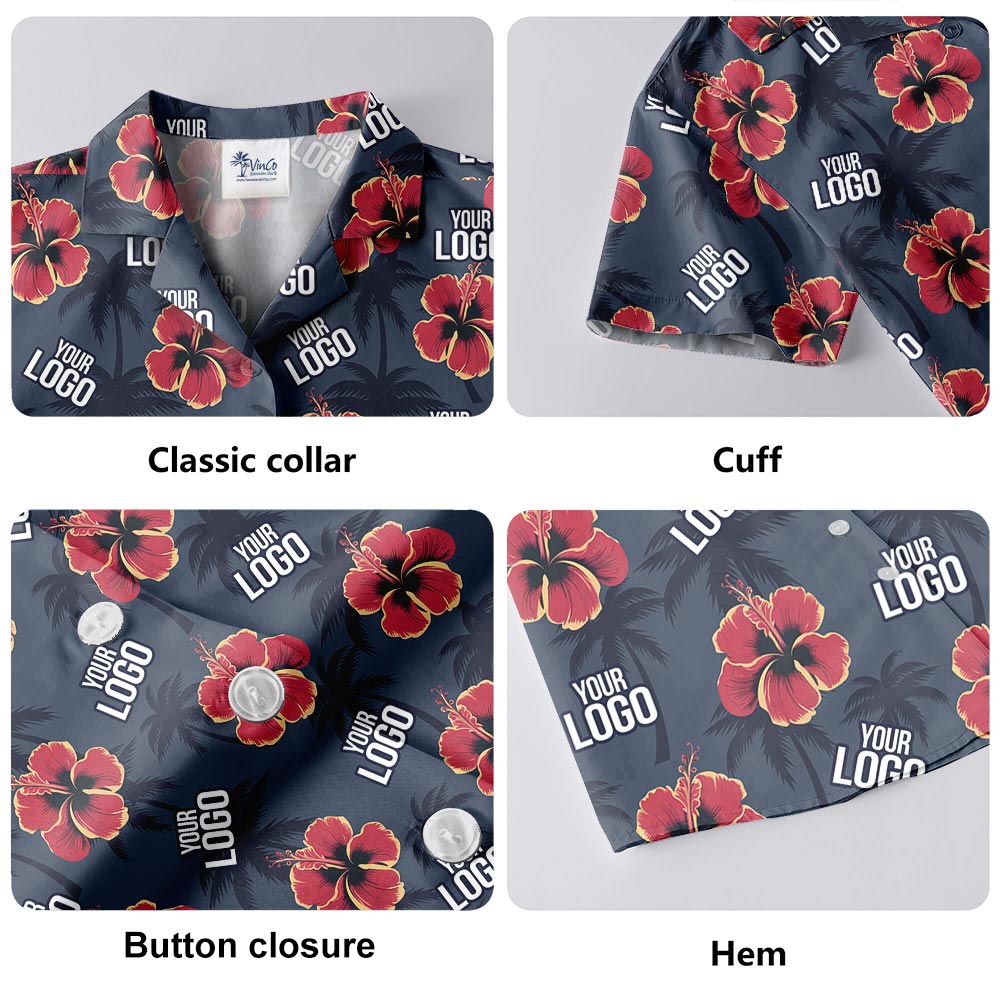 Bulk Order Custom Team Hawaiian Shirt With Logo
