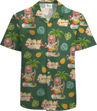 Custom Face Retired Not My Problem Anymore 100 Cotton Tropical Men Shirt