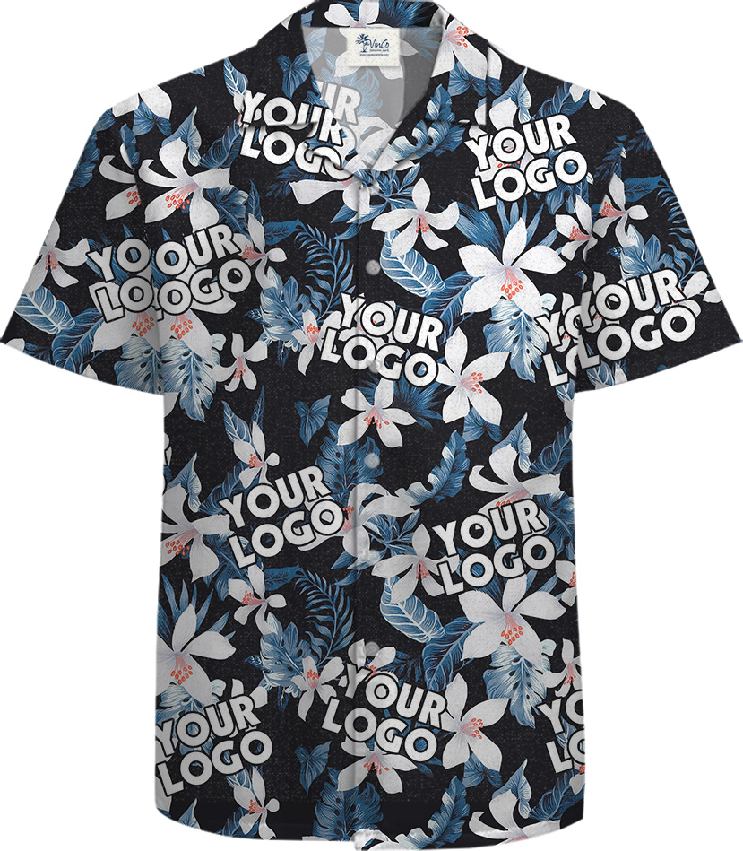 100% Cotton Tropical Men’s Shirt with Custom Logo - variant image 1
