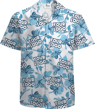 Custom Logo 100% Cotton Hawaiian Men Shirt