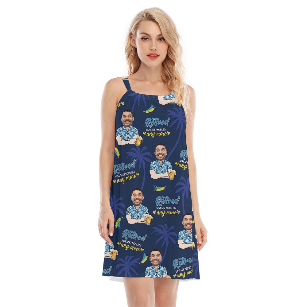 Custom Face Retirement Hawaiian Dress For Women - variant image 1