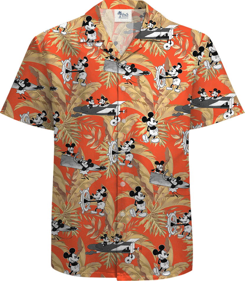 Steamboat Willie Mickey 100 Cotton Tropical Men’s Shirt - variant image 1