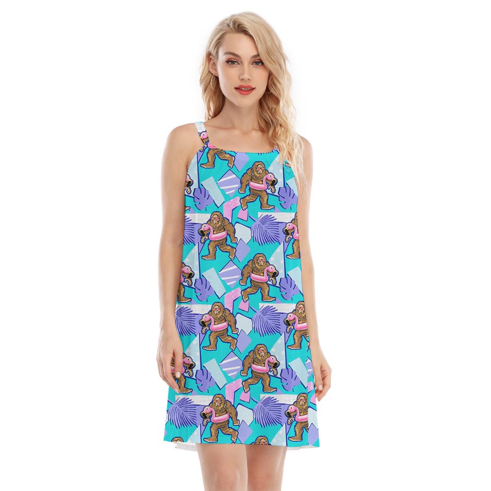 Colorful Bigfoot Summer Hawaiian Dress For Women - variant image 1