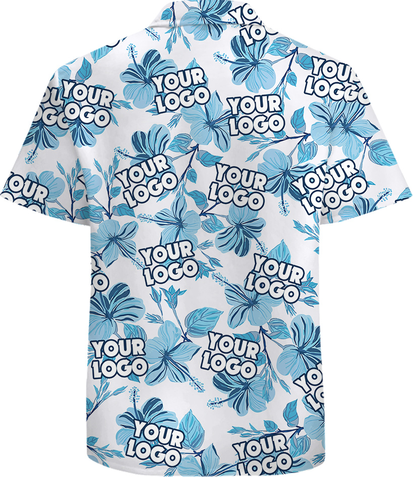 Custom Logo 100% Cotton Hawaiian Men Shirt