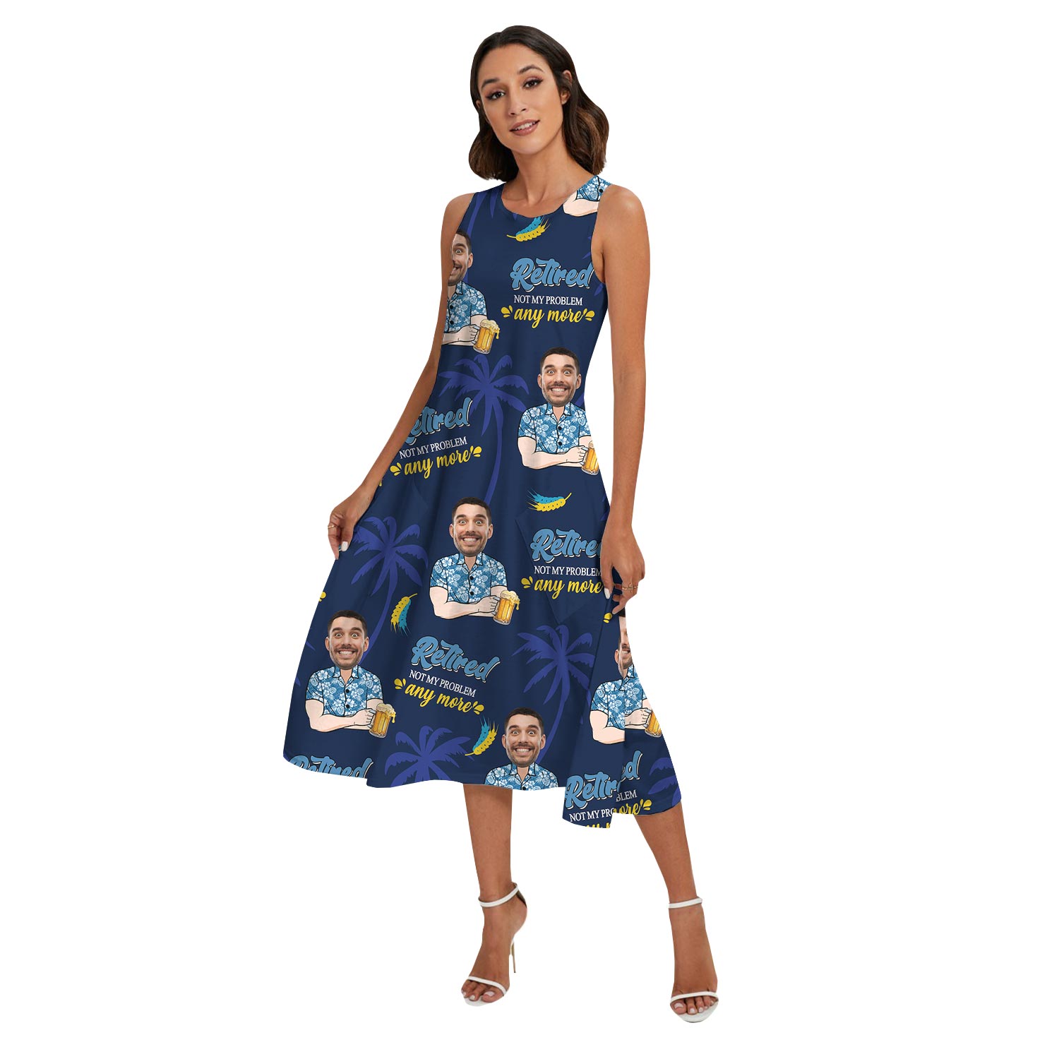 Retirement Personalized Matching Hawaiian Shirt And Dress For Family