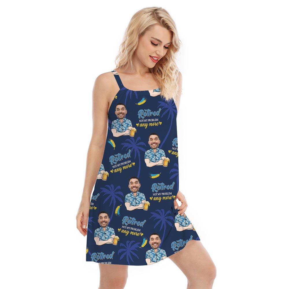Custom Face Retirement Hawaiian Dress For Women