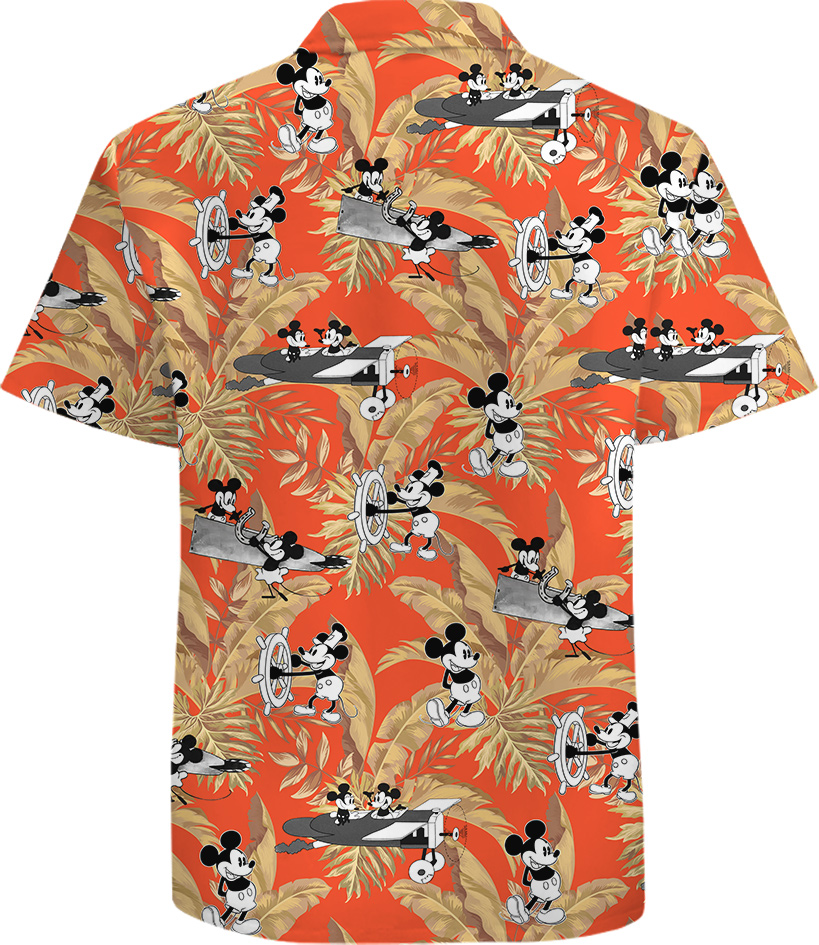 Steamboat Willie Mickey 100 Cotton Tropical Men’s Shirt