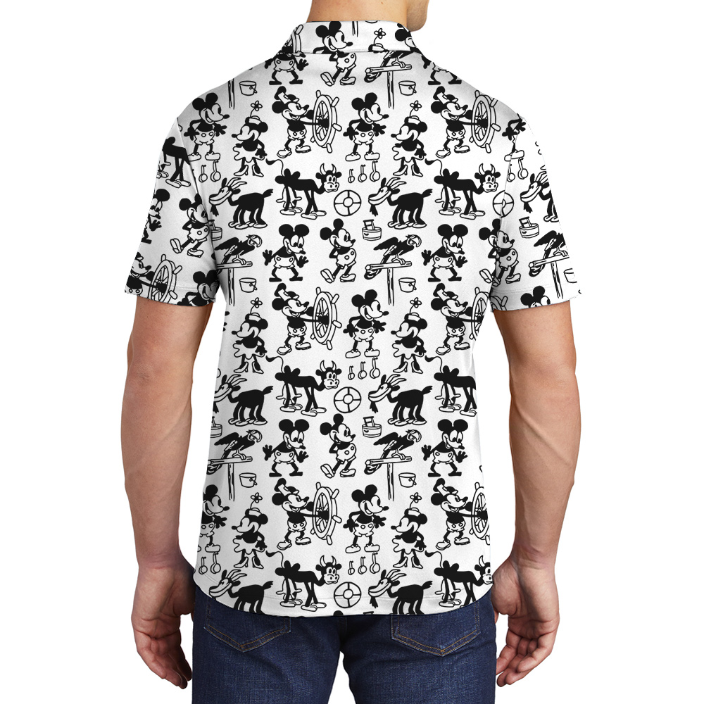 Steamboat Willie Movie 1928 Mickey Men's Polo Shirt