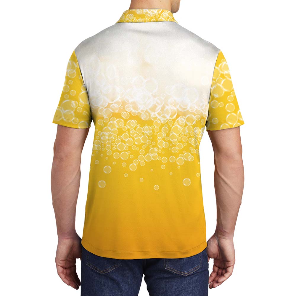 Beer Cheer Custom Men's Collared Polo Shirt With Face