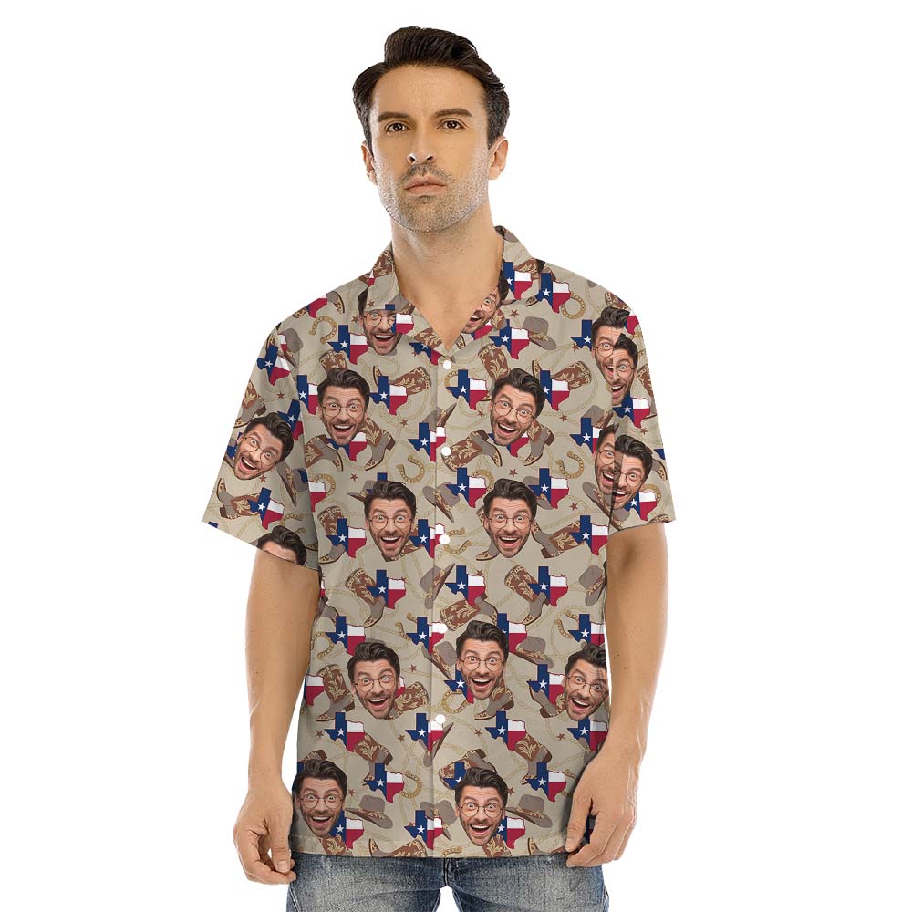 Custom Face Texas Matching Western Family Shirt And Dress