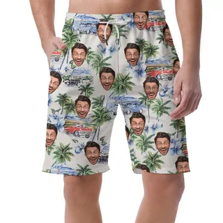 Custom Multiple Face Vintage Board Shorts For Men