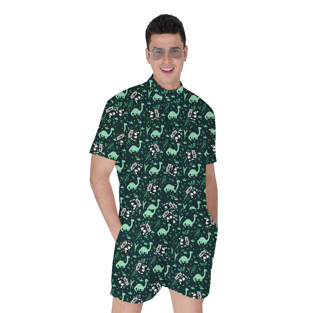 Mickey 1928 Edition Dinosaur Hawaiian Men Romper - variant image 1