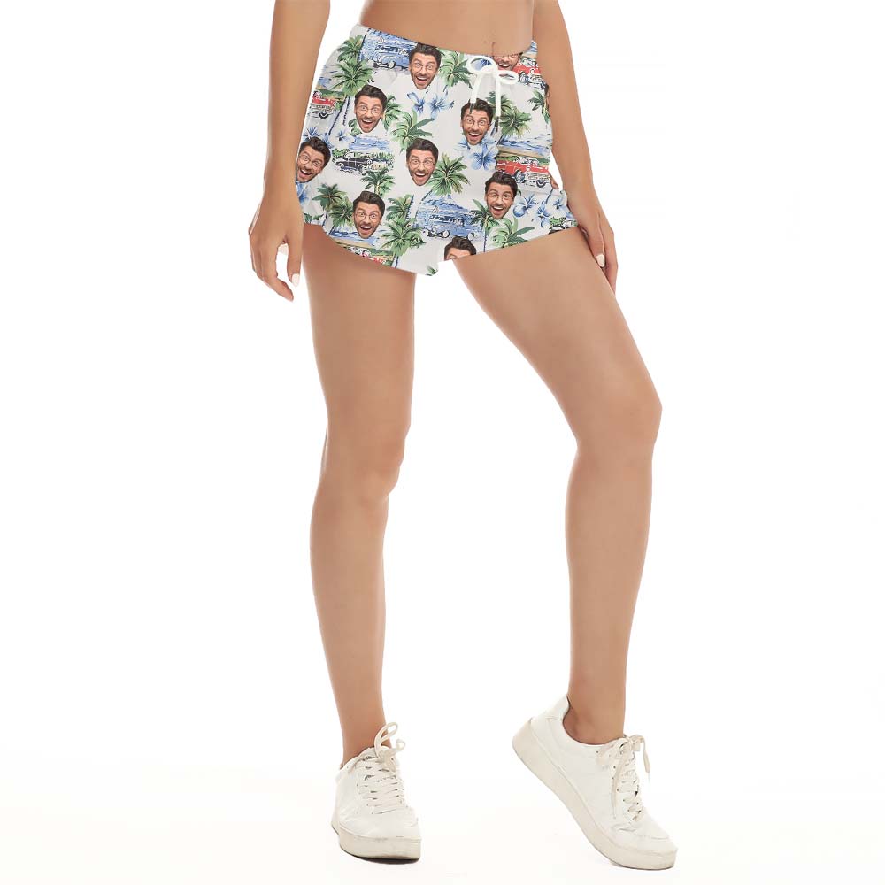 Custom Photo Palm Beach Women Shorts