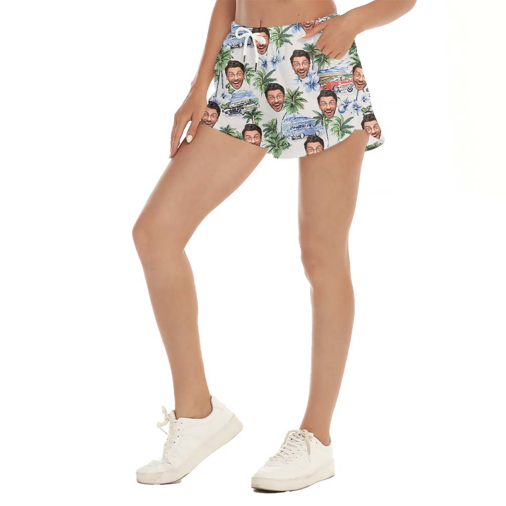Custom Photo Palm Beach Women Shorts