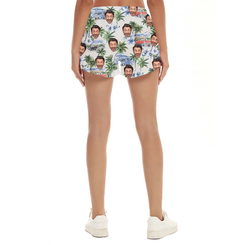 Custom Photo Palm Beach Women Shorts