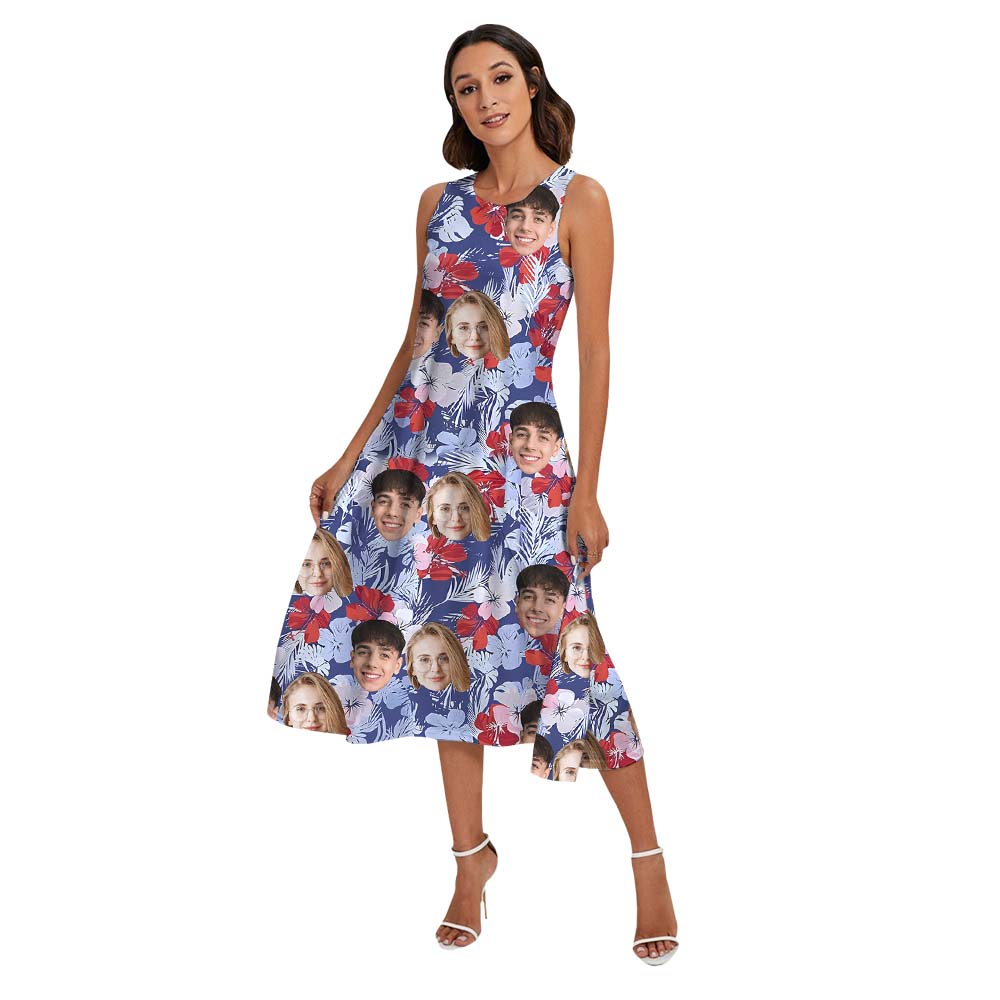 Custom Face Matching Family Hawaiian Shirt And Dress