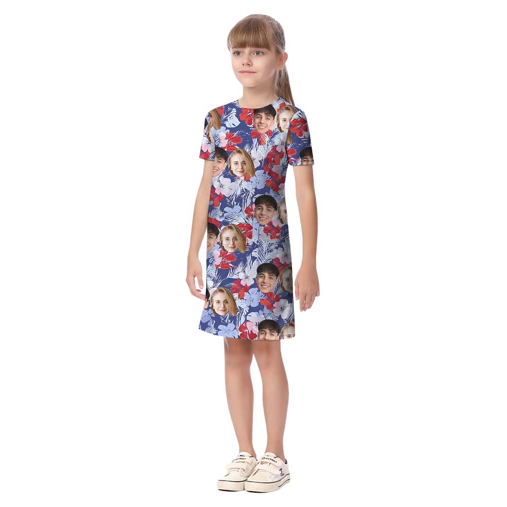 Custom Face Matching Family Hawaiian Shirt And Dress