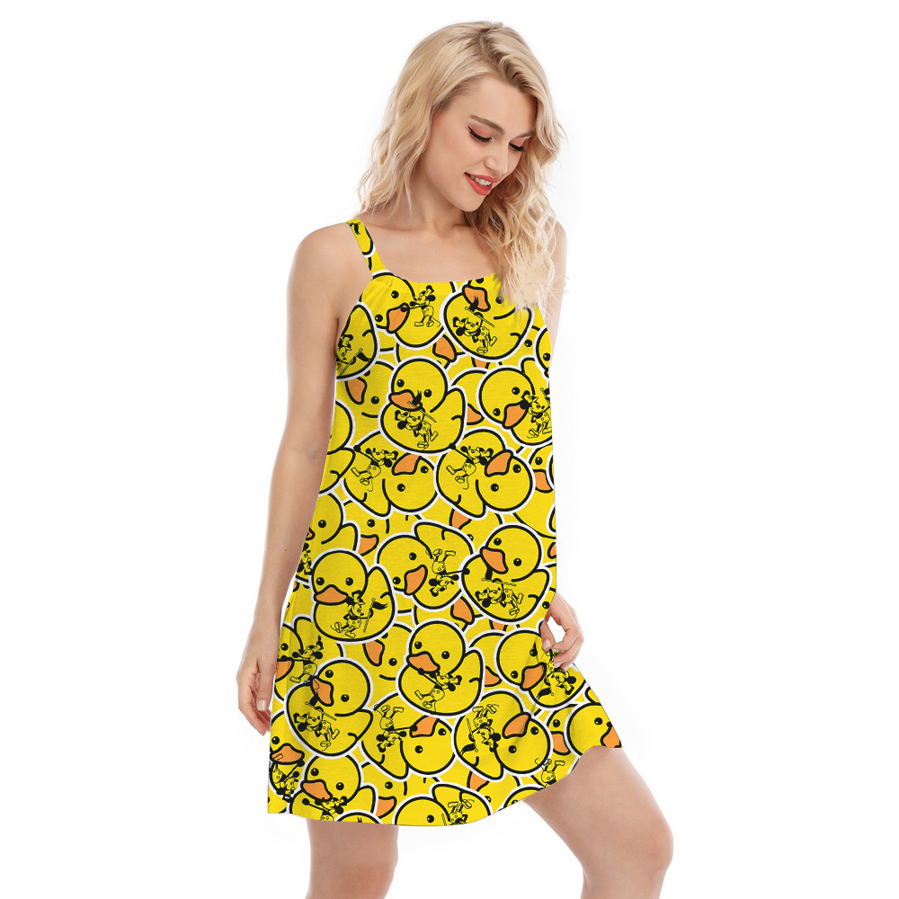 Mickey Mouse 1928 with Yellow Rubber Duck Aloha Cami Dress