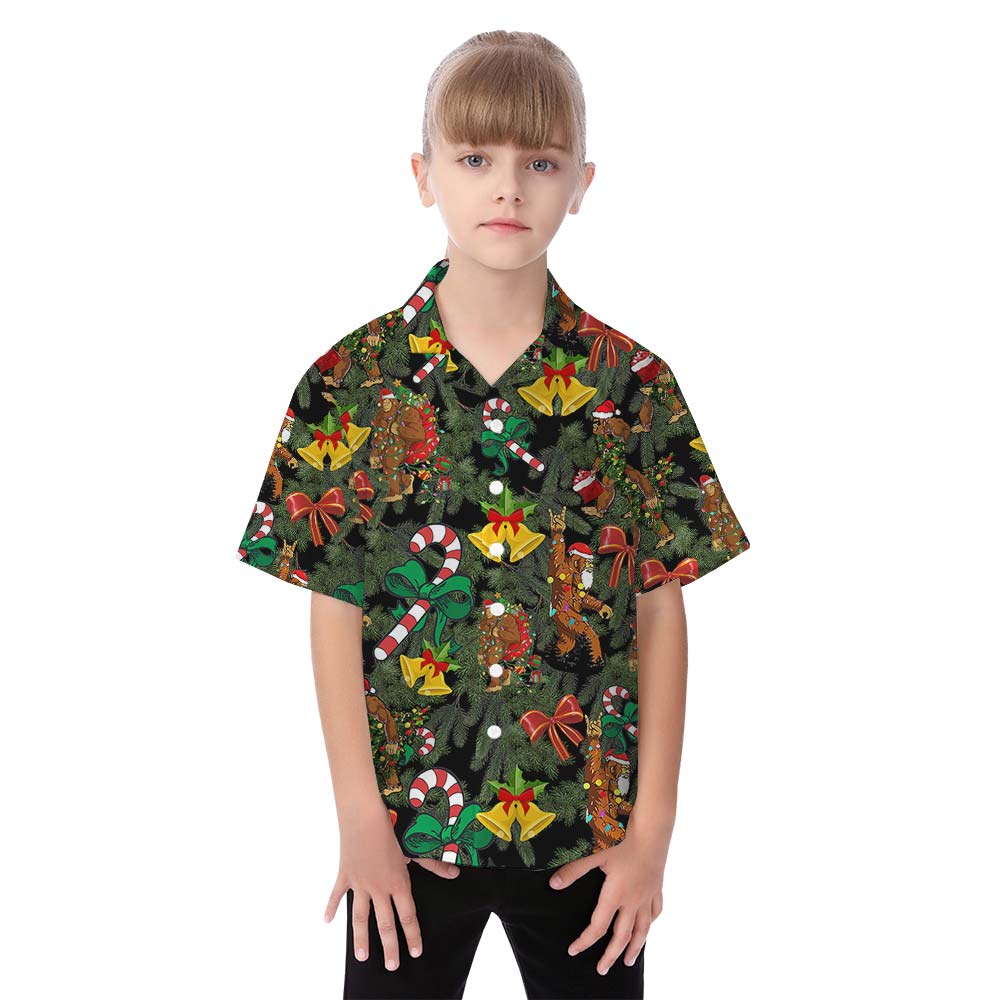 Christmas Matching Bigfoot Family Hawaiian Outfits