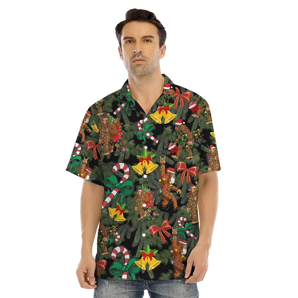Christmas Matching Bigfoot Family Hawaiian Outfits