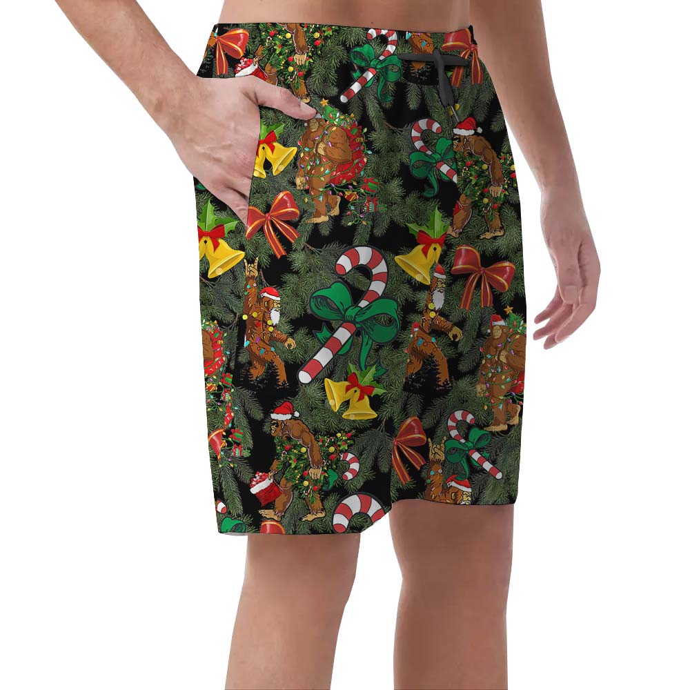 Celebrating Christmas Bigfoot Aloha Men's Shorts