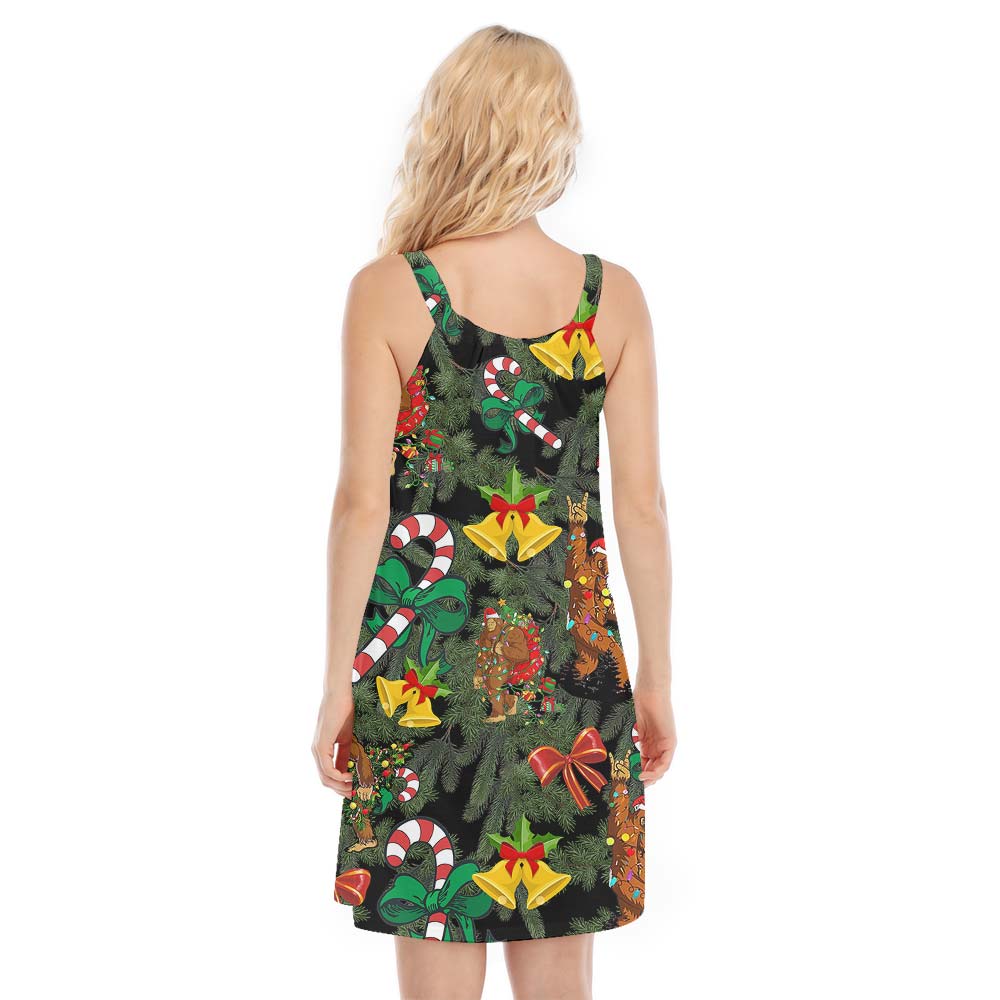 Bigfoot Christmas Cami Dress For Vacation