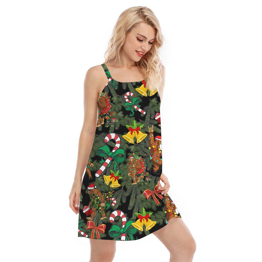 Bigfoot Christmas Cami Dress For Vacation