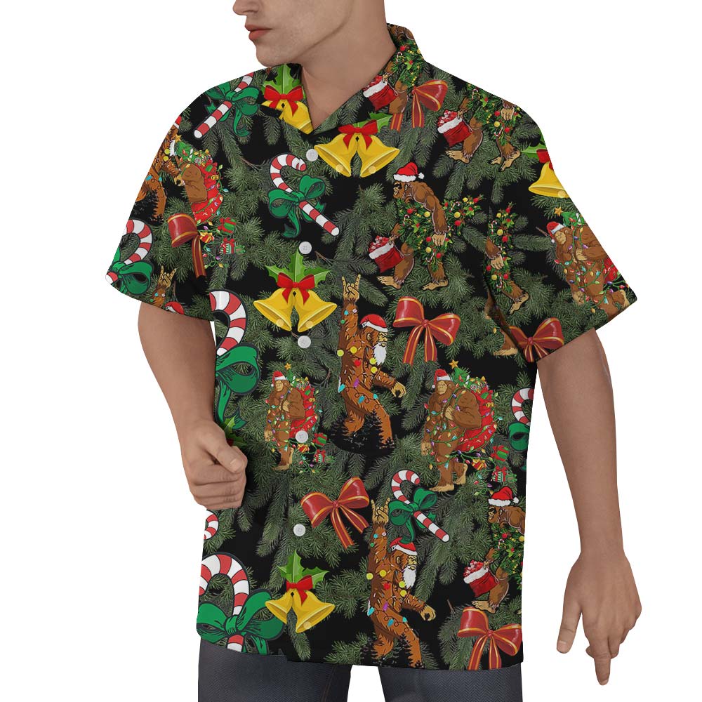 Bigfoot Christmas Icon Hawaiian Shirt For Men