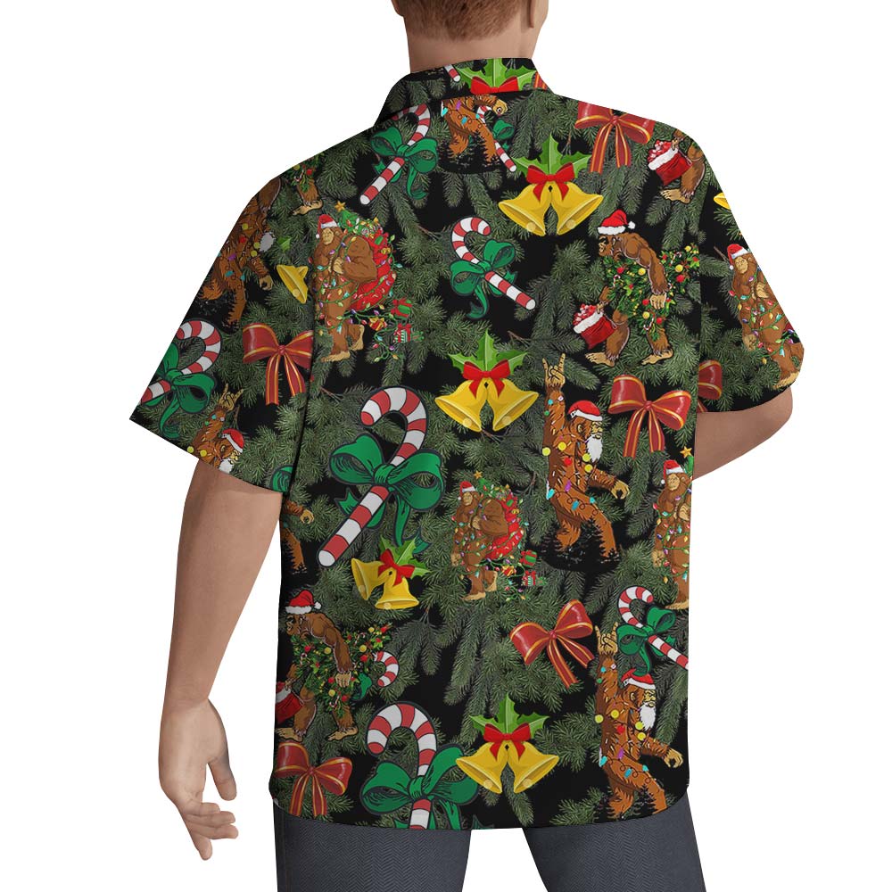 Bigfoot Christmas Icon Hawaiian Shirt For Men