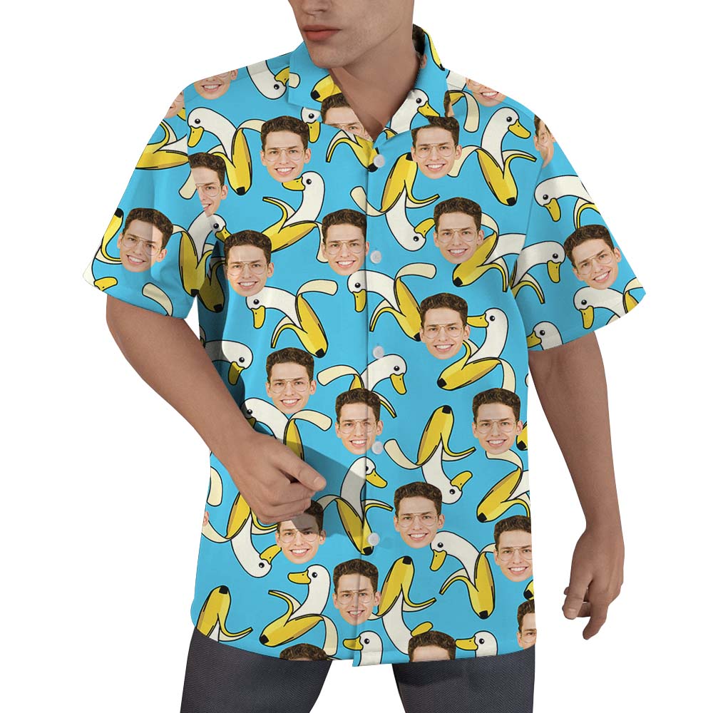 Funny Custom Banana Hawaiian Shirt With Face - variant image 1