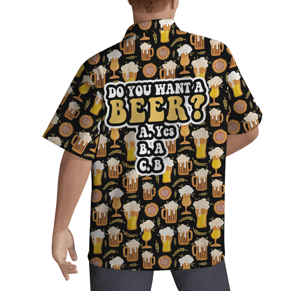 Do You Want A Beer Hawaiian Men Shirt - variant image 1