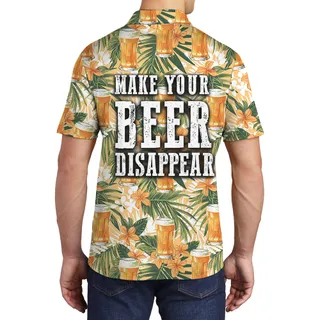 Make Your Beer Disappear Hawaiian Men Polo Shirt