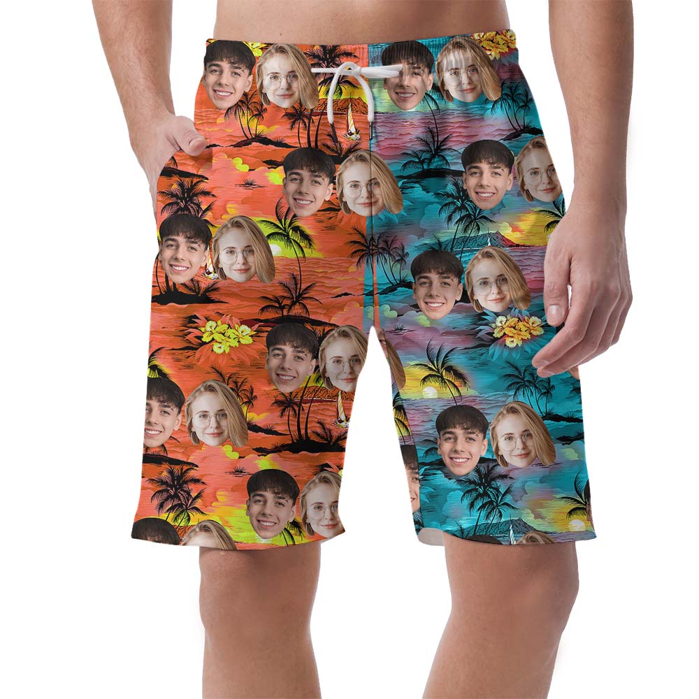 Multiple Color And Face Men's Beach Shorts - variant image 1