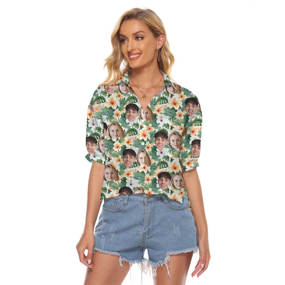 Custom Women's Crop Top With Faces - variant image 1