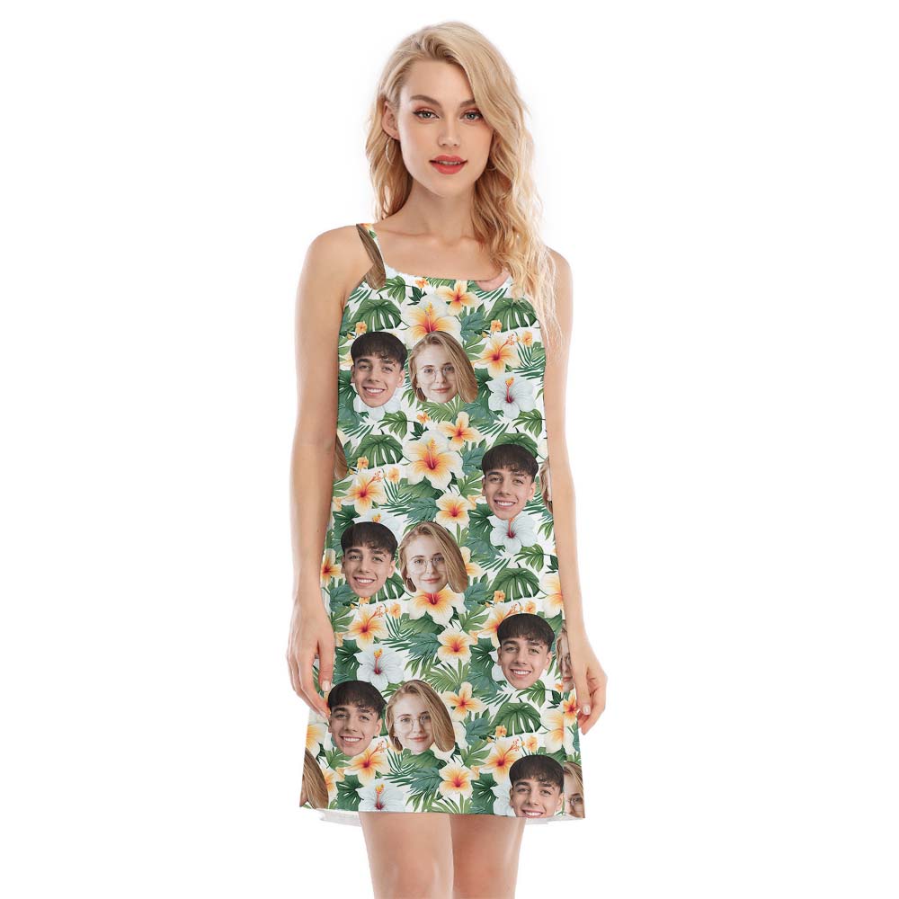Floral Cami Women's Dress With Faces - variant image 1