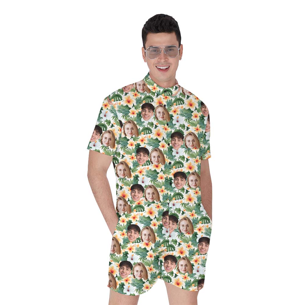 Custom Face Floral Male RompHim - variant image 1