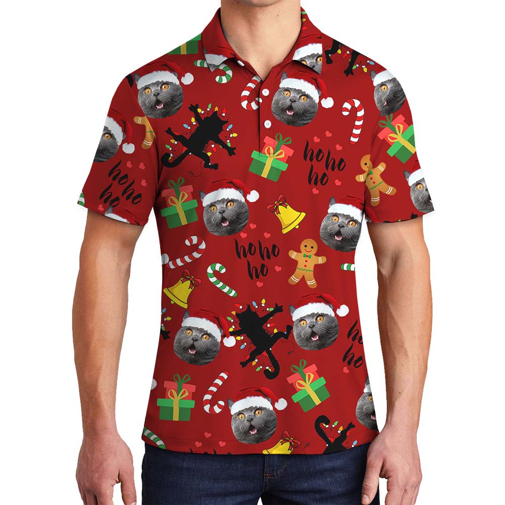 Christmas Personalized Men's Polo With Multiple Faces - variant image 1