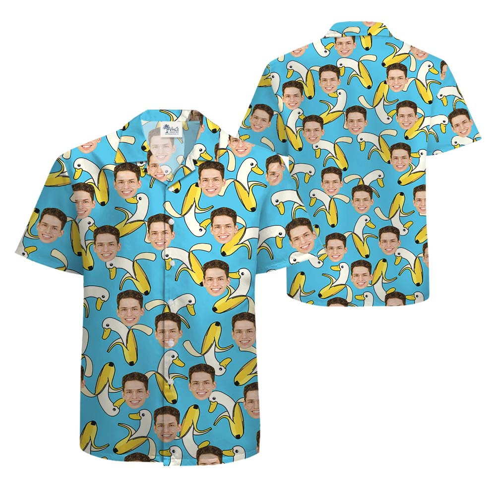 Funny Custom Banana Hawaiian Shirt With Face