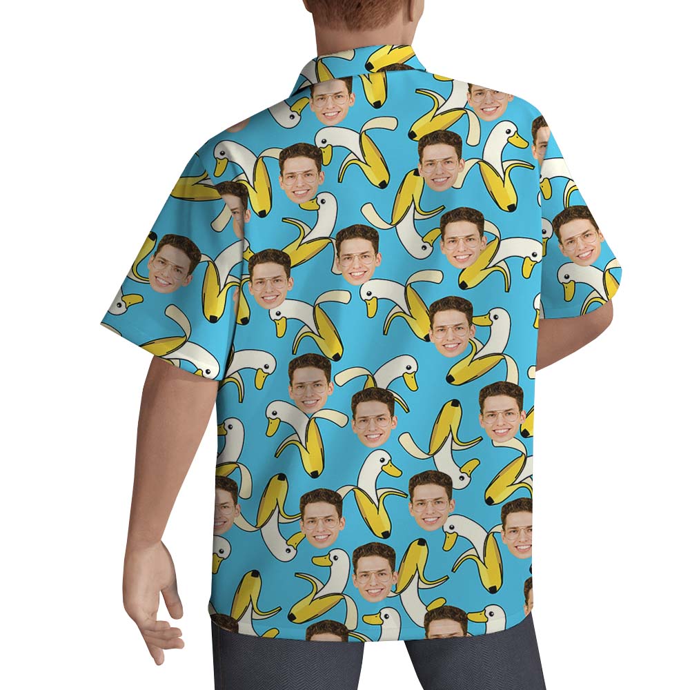 Funny Custom Banana Hawaiian Shirt With Face