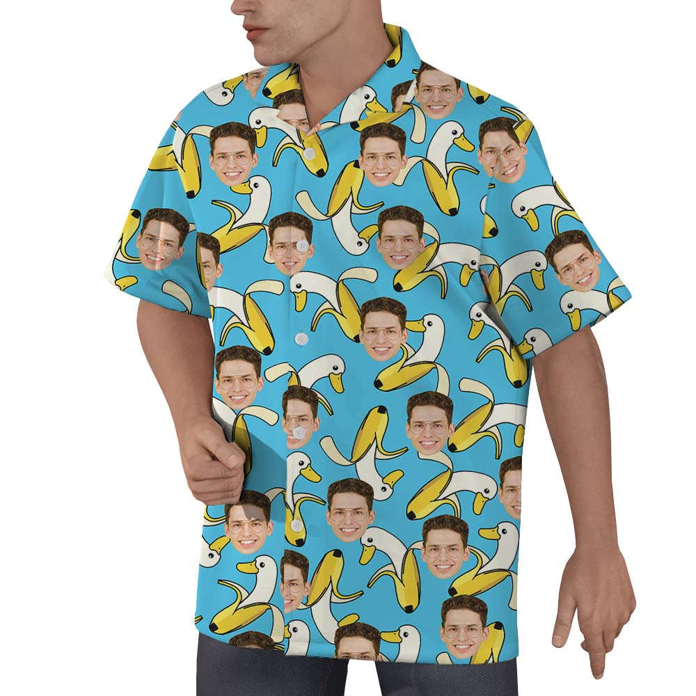 Funny Custom Banana Hawaiian Shirt With Face