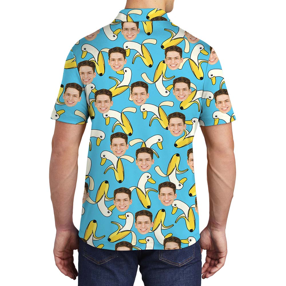 Custom Face Banana Men's Polo Shirt