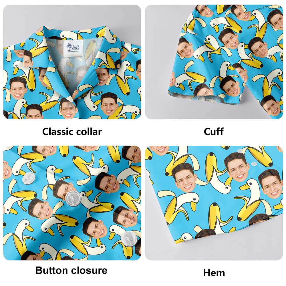Funny Custom Banana Hawaiian Shirt With Face