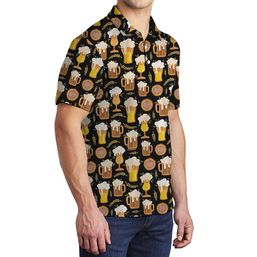 Do You Want A Beer Hawaiian Men Polo Shirt
