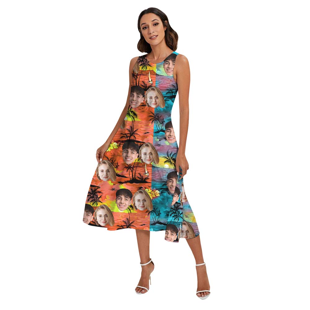 Custom Multiple Face Matching Hawaiian Shirt