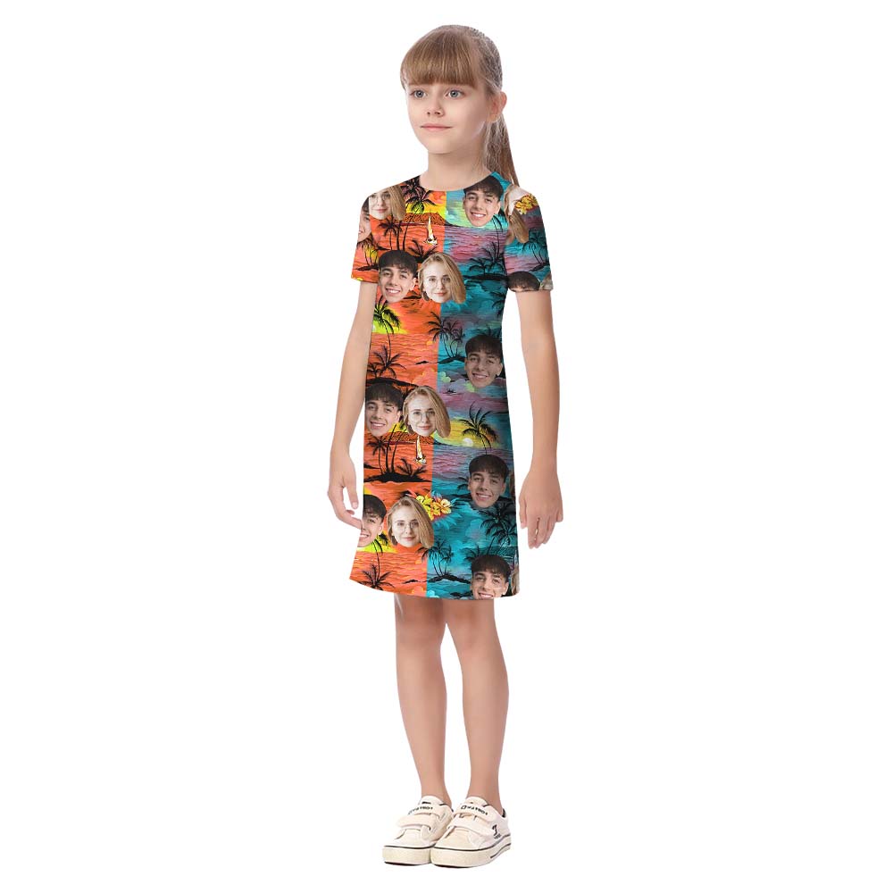 Custom Multiple Face Matching Hawaiian Shirt
