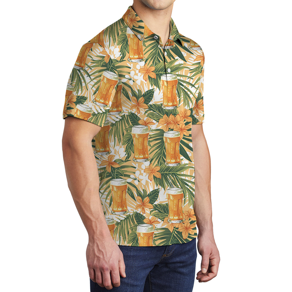 Make Your Beer Disappear Hawaiian Men Polo Shirt